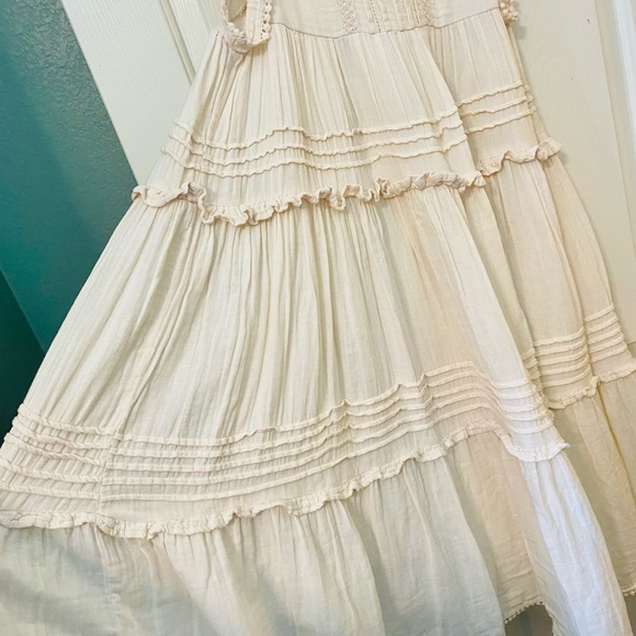 EUC Spell & the Gypsy Collective Sand Beige Hanalei Midi Dress - Picture 13 of 17